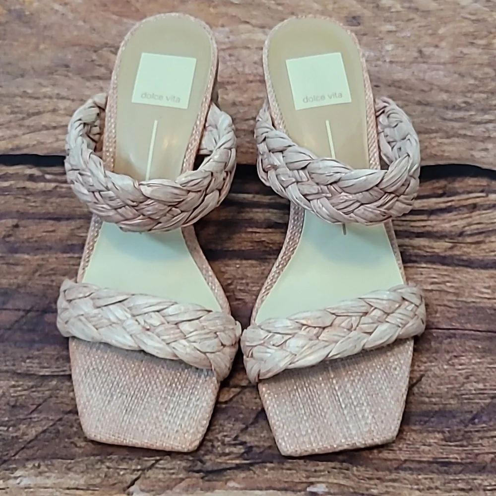 Dolce Vita Paily Raffia Heels - Picture 3 of 12